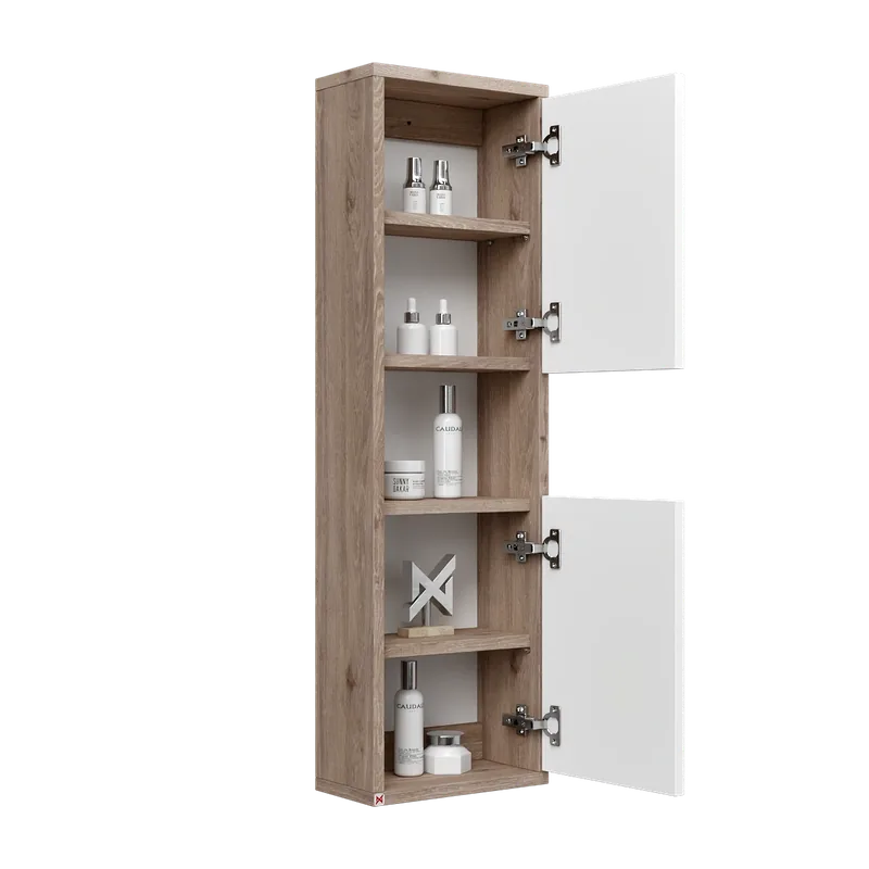 Alacena Mobel 100 · Davos Trufa Marrón — vista abierta