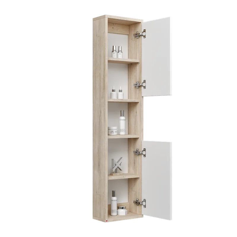 Alacena Mobel 130 · Whiteriver Beige Arena — vista abierta