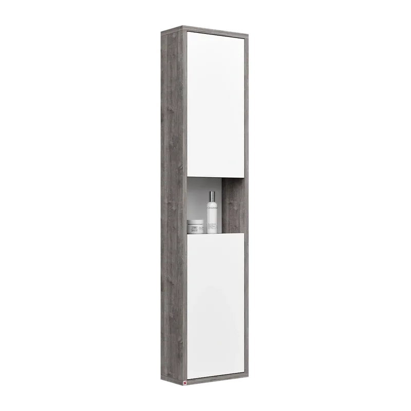 Alacena Mobel 130 · Whiteriver Gris Marrón — vista cerrada