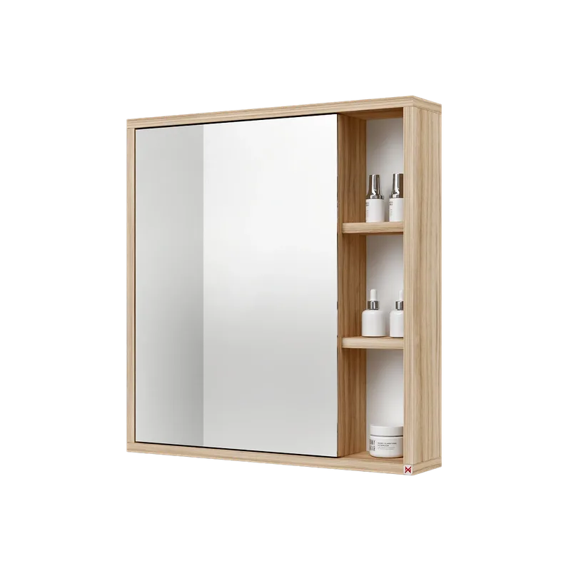 Botiquín con espejo 60×63 · Coco Bolo — vista cerrada