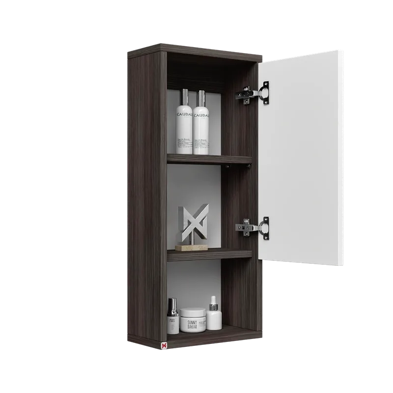 Alacena Mobel 70 · Fineline Antracita — vista abierta