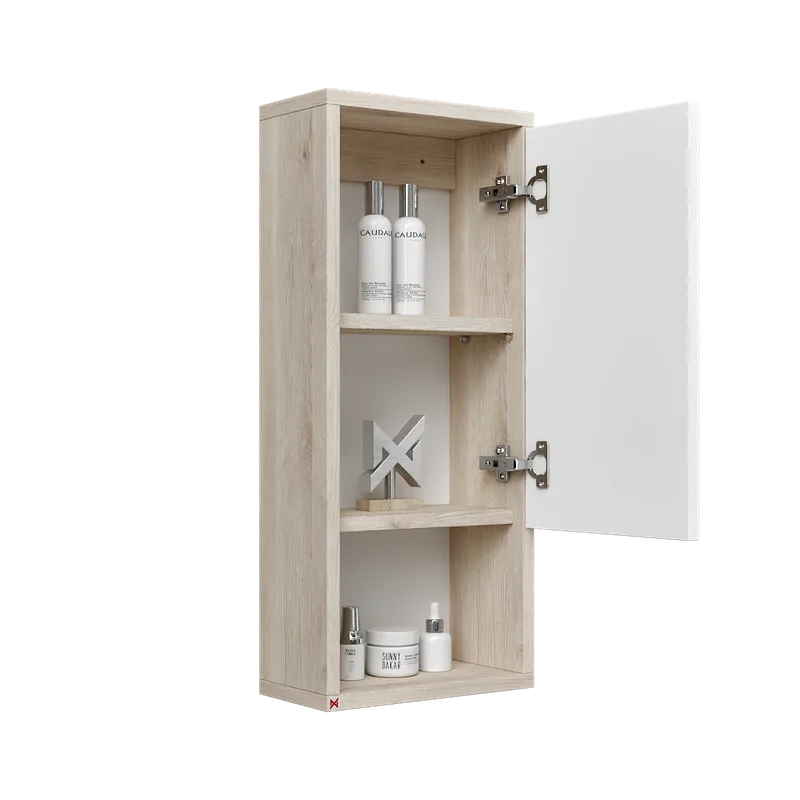 Alacena Mobel 70 · Pino Aland Blanco — vista abierta