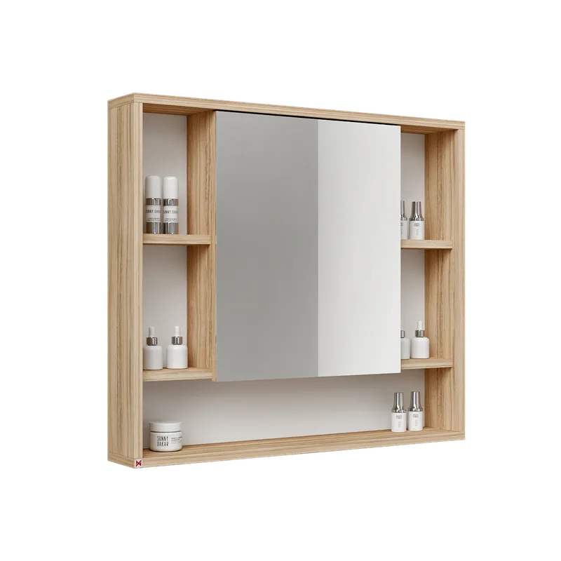 Botiquín con espejo 80×70 · Coco Bolo — vista cerrada