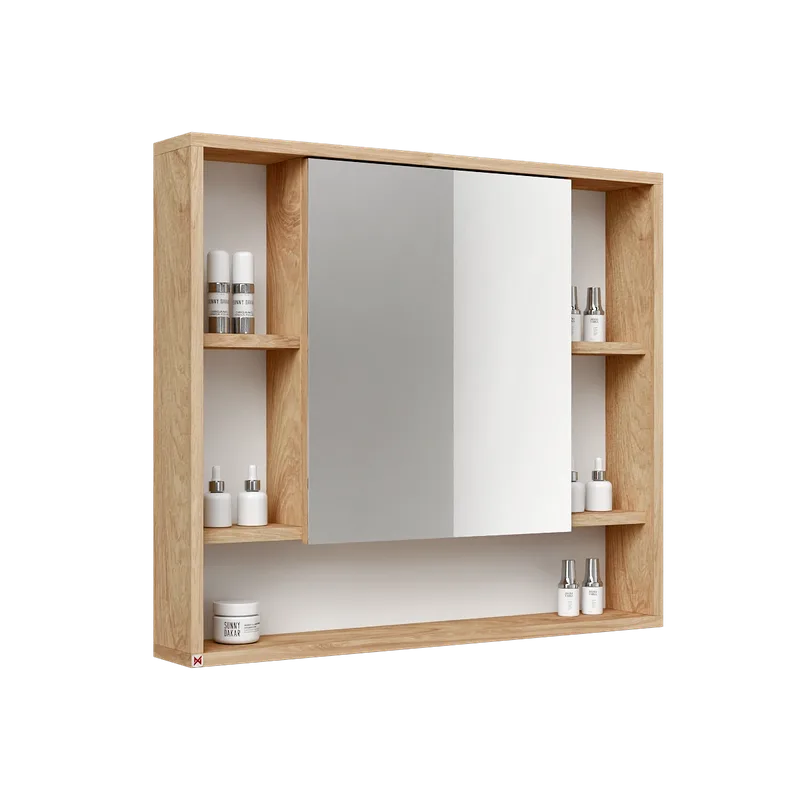 Botiquín con espejo 80×70 · Hickory